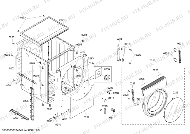 Взрыв-схема сушильной машины Bosch WTMC8330CN Nexxt 800 Series - Схема узла 02