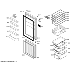 Схема №3 KGV39V63 с изображением Дверь для холодильной камеры Bosch 00246957