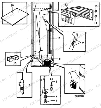 Взрыв-схема холодильника Electrolux RP1358 - Схема узла C10 Cold, users manual