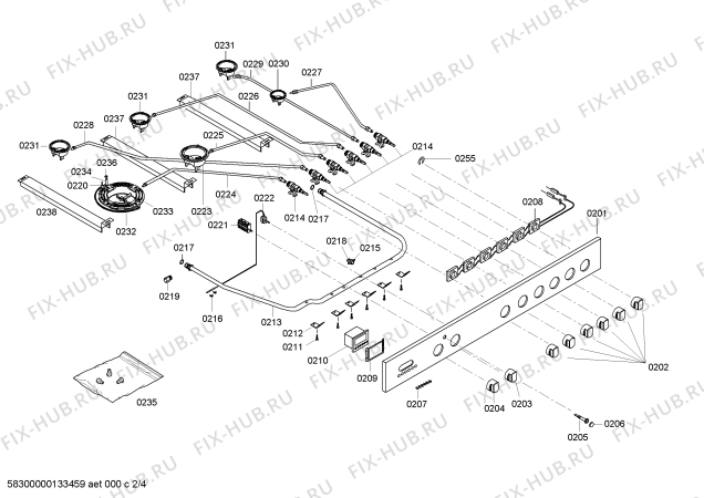 Схема №2 HQ765507E Siemens с изображением Кнопка для плиты (духовки) Bosch 00613297