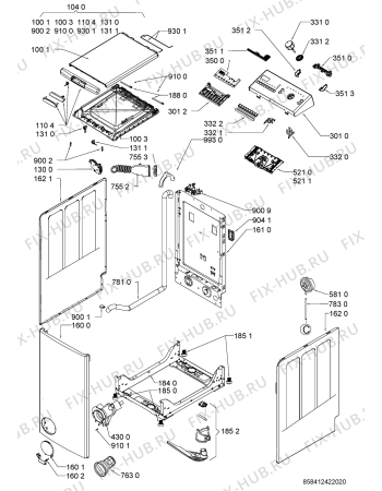 Схема №2 WOT20295 с изображением Микромодуль для стиральной машины Whirlpool 481010442857