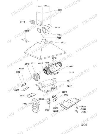 Схема №1 AKS 625 IX с изображением Обшивка для электровытяжки Whirlpool 481245248305