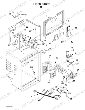 Схема №3 5VM9BXGFYW с изображением Лоток (форма) для холодильной камеры Whirlpool 482000013500