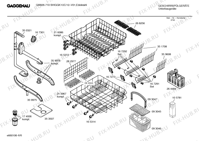 Схема №4 SHVGGK1UC GI936-760 с изображением Инструкция по эксплуатации Gaggenau для посудомойки Bosch 00528347