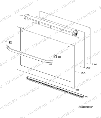 Схема №2 KS1845480X с изображением Панель для электропечи Aeg 140010258360