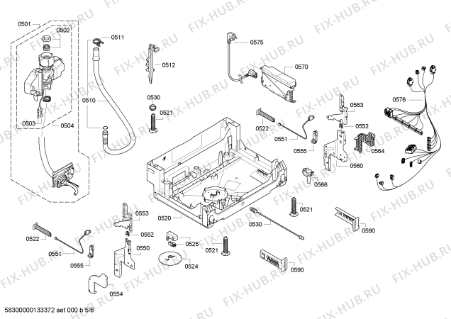 Схема №3 SX66T090AU с изображением Передняя панель для посудомойки Siemens 00676637