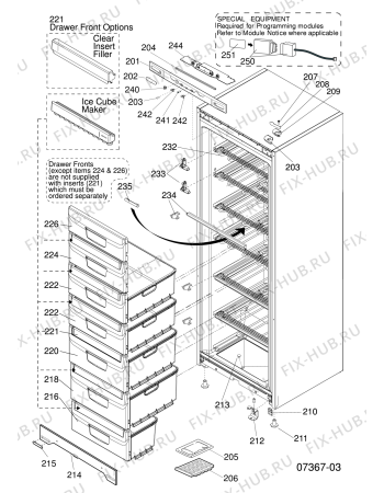 Взрыв-схема холодильника Hotpoint-Ariston UPSL1721 (F083767) - Схема узла