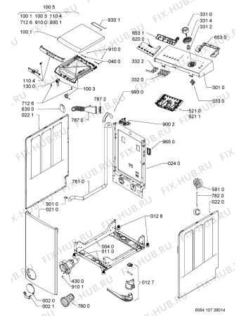 Схема №2 LTE 8106 с изображением Модуль (плата) для стиралки Whirlpool 481075165376