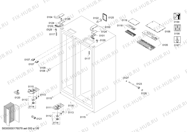 Схема №3 SXSVZFCPS с изображением Поднос для холодильной камеры Bosch 00744518