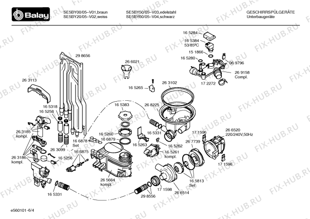 Схема №2 SE5BY01 с изображением Кнопка для посудомойки Bosch 00172739
