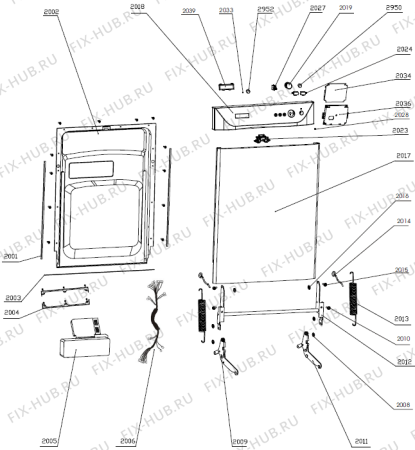 Схема №1 GU62110AW (234123, WQP12-9250) с изображением Петля двери для посудомойки Gorenje 224796