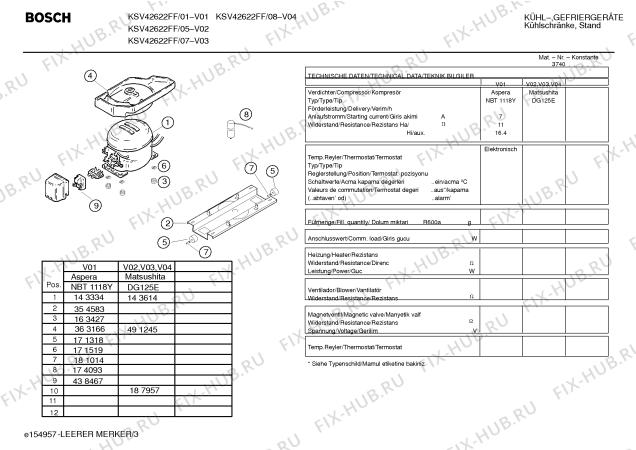 Взрыв-схема холодильника Bosch KSV42622FF - Схема узла 03