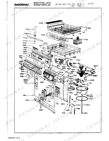 Схема №2 GM286160 с изображением Часть корпуса для посудомоечной машины Bosch 00233435