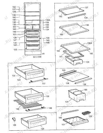 Схема №1 ER3315B с изображением Сосуд для холодильной камеры Electrolux 2056721091