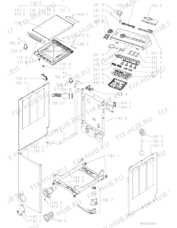 Схема №1 TDLR 60221 F с изображением Декоративная панель для стиральной машины Whirlpool 481010823451