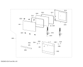 Схема №3 HB33D5Z0C с изображением Дверь для духового шкафа Siemens 00478490