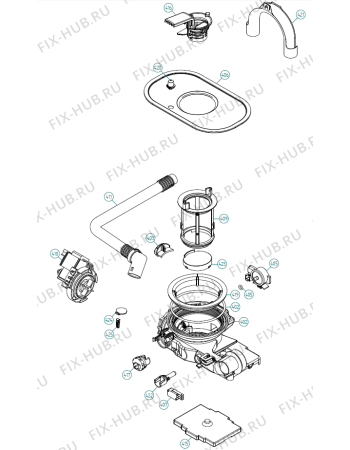 Взрыв-схема посудомоечной машины Asko D5644 SOF EU   -Stainless (340312, DW90.2) - Схема узла 04