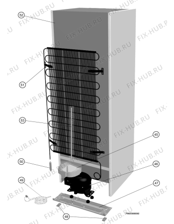 Взрыв-схема холодильника Electrolux ERB23010W - Схема узла Cooling system 017