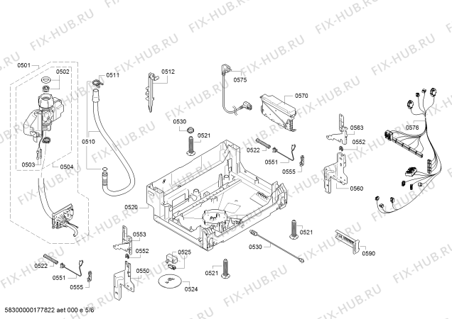 Взрыв-схема посудомоечной машины Siemens SN65L082EU - Схема узла 05