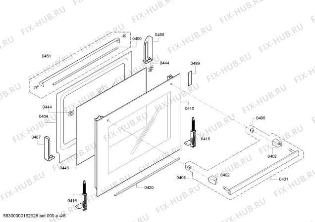 Взрыв-схема плиты (духовки) Bosch HBA63S251S Bosch - Схема узла 04