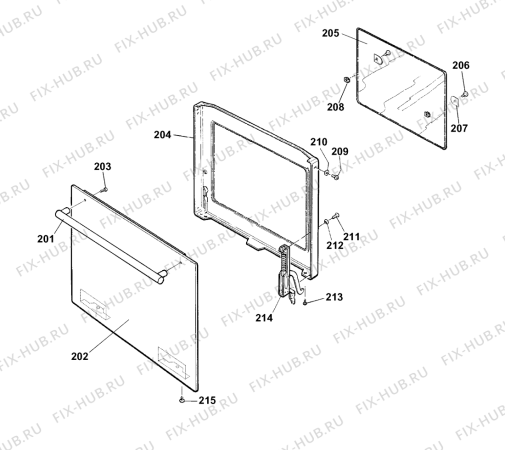 Схема №1 BS42K (F032703) с изображением Обшивка для плиты (духовки) Indesit C00225006