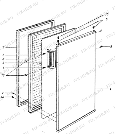 Схема №1 ETUP220TR (F011992) с изображением Дверка для холодильника Indesit C00172063