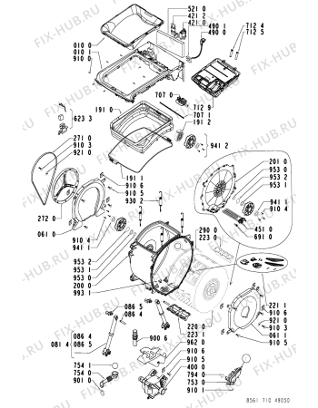 Схема №1 AWT 7095/P с изображением Обшивка для стиралки Whirlpool 481245212146