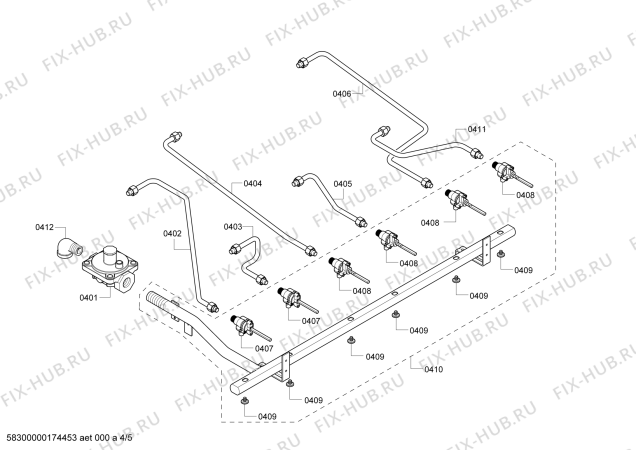 Схема №1 PC366BS с изображением Труба для электропечи Bosch 00447254