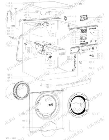 Схема №1 IGS6100 с изображением Модуль (плата) для стиралки Whirlpool 481010770771