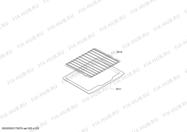 Схема №2 SOH34F0S1N с изображением Решетка для плиты (духовки) Bosch 00700184