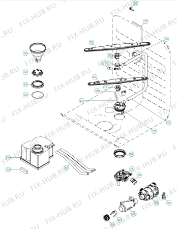 Взрыв-схема посудомоечной машины Gorenje ZDE 86 BBWAII   -FI (900001301, DW20.4) - Схема узла 06