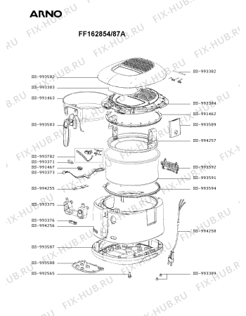 Схема №1 FF162840/87A с изображением Ручка для тостера (фритюрницы) Seb SS-993589