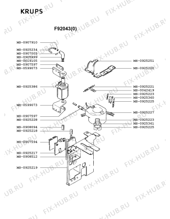 Схема №2 F92041(0) с изображением Холдер фильтра  для электрокофемашины Krups MS-0925244