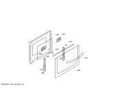 Схема №1 3HF504B с изображением Передняя часть корпуса для плиты (духовки) Bosch 00438898