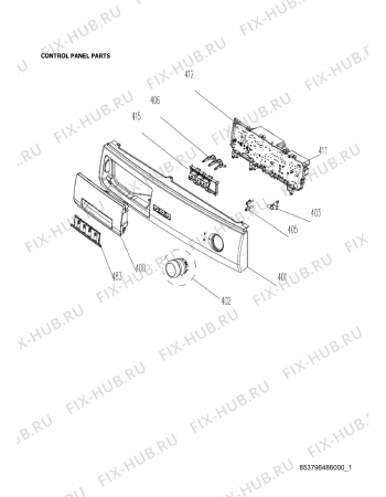 Схема №2 AWG/B M7080S с изображением Емкость для стиральной машины Whirlpool 482000019795