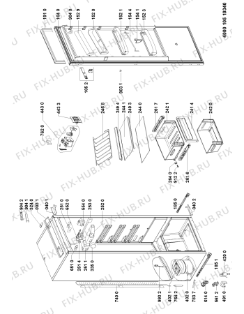 Схема №1 ARZ010A (F091305) с изображением Руководство для холодильника Indesit C00363436