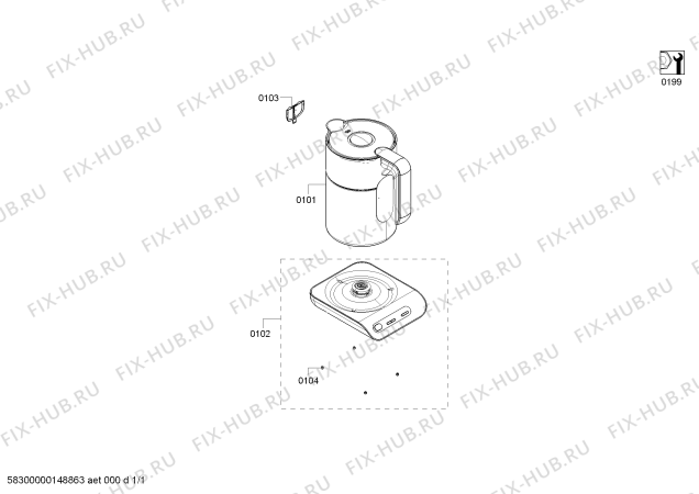 Схема №1 TWK8611 Styline с изображением Цоколь для чайника (термопота) Bosch 00653492