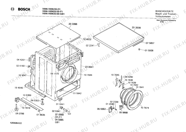 Схема №3 WV95200351 SIWAMAT 952 с изображением Программная индикация для стиралки Bosch 00055682