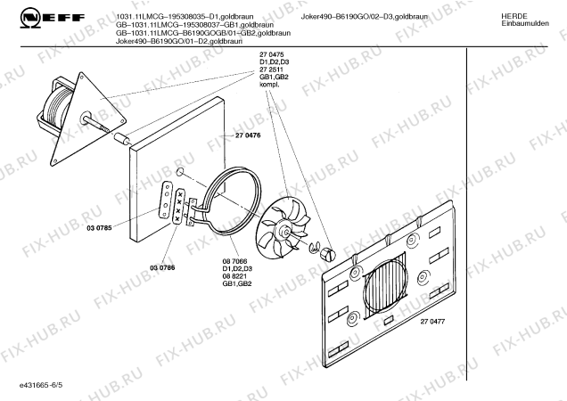 Схема №1 E1180W0 JOKER 185 с изображением Трансформатор - высокое напряжение для плиты (духовки) Bosch 00087067