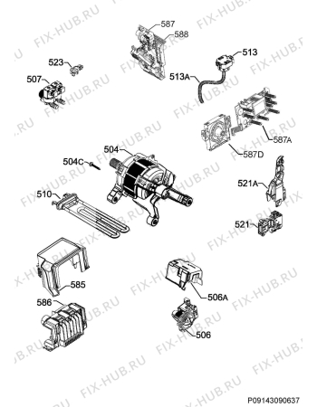 Взрыв-схема стиральной машины Electrolux EWF11276SDW - Схема узла Electrical equipment 268