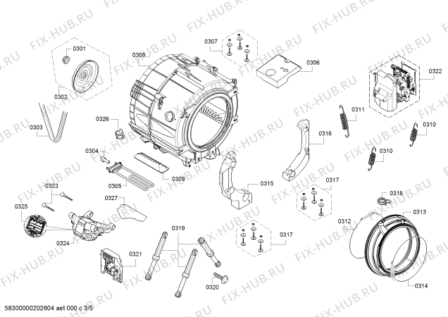 Схема №3 WAT28645NL с изображением Панель управления для стиралки Bosch 11026185