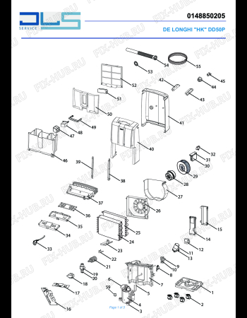 Схема №1 DD 45 P с изображением Всякое для электроувлажнителя воздуха DELONGHI NE1824