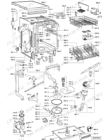 Схема №1 ADP 6947 PC с изображением Обшивка для посудомоечной машины Whirlpool 481245373633
