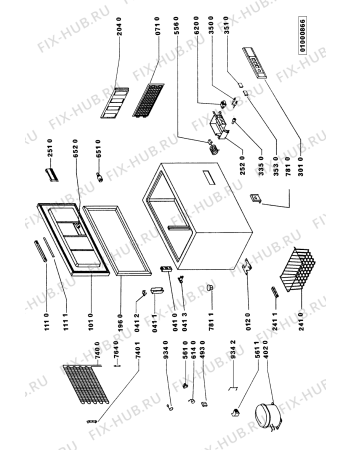 Схема №1 CB 5266/G с изображением Дверца для холодильной камеры Whirlpool 481944229672