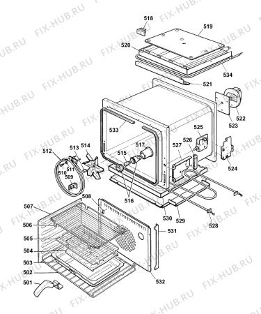 Схема №1 BS52SS (F032705) с изображением Дверца для плиты (духовки) Indesit C00225090