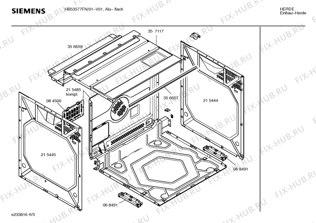 Схема №2 HB53577FN с изображением Панель управления для плиты (духовки) Siemens 00362616