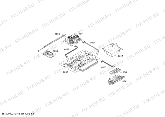 Схема №2 HLR39A020 с изображением Панель управления для духового шкафа Bosch 11028200