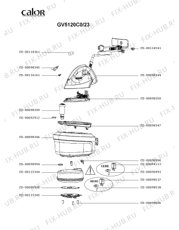 Схема №1 GV5120E5/23 с изображением Переключатель для электроутюга Tefal CS-00098345
