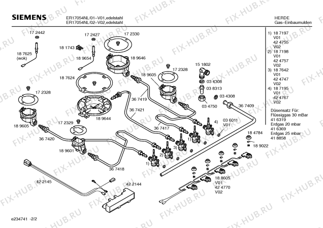 Взрыв-схема плиты (духовки) Siemens ER17054NL Siemens - Схема узла 02