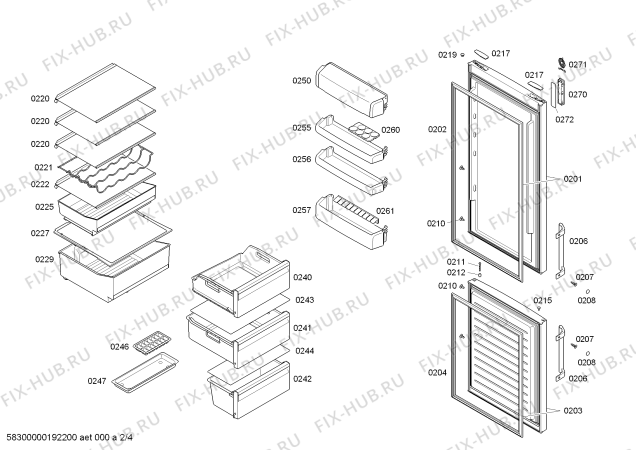 Схема №1 3KF6865X с изображением Инструкция по установке/монтажу для холодильника Bosch 18003861